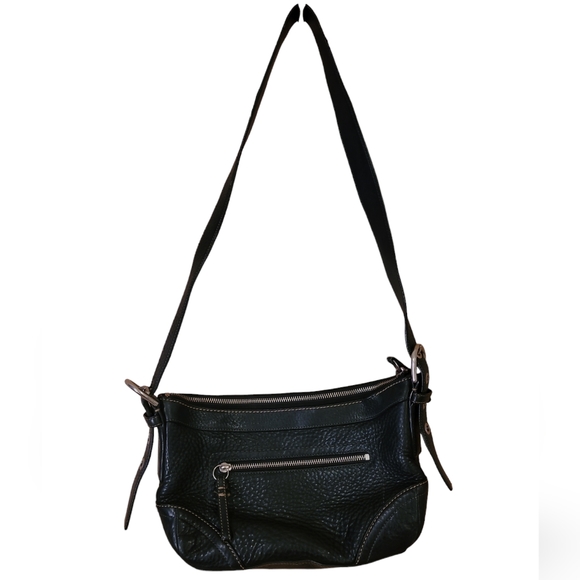 Coach Madison Black Pebble E0882-F12321 Leather Shoulder Crossbody Bag - Picture 2 of 13